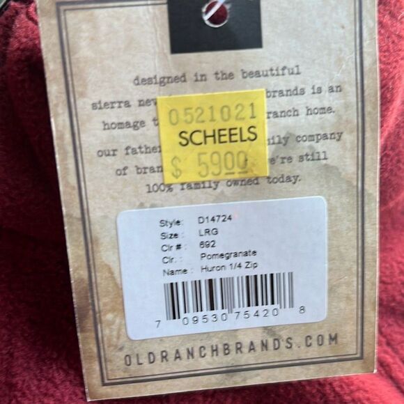 NWT Old Ranch Recycled Poly Huron 1/4 Zip Fleece Shirt Sz. L - Picture 3 of 11